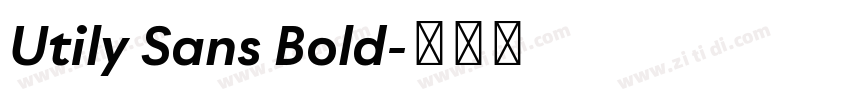 Utily Sans Bold字体转换